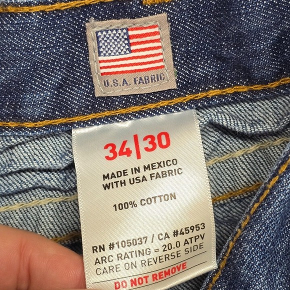 Ariat M3 Jeans Mens Loose Fit Denim Size 34x30 Distressed Workwear Ranchwear - Picture 8 of 16